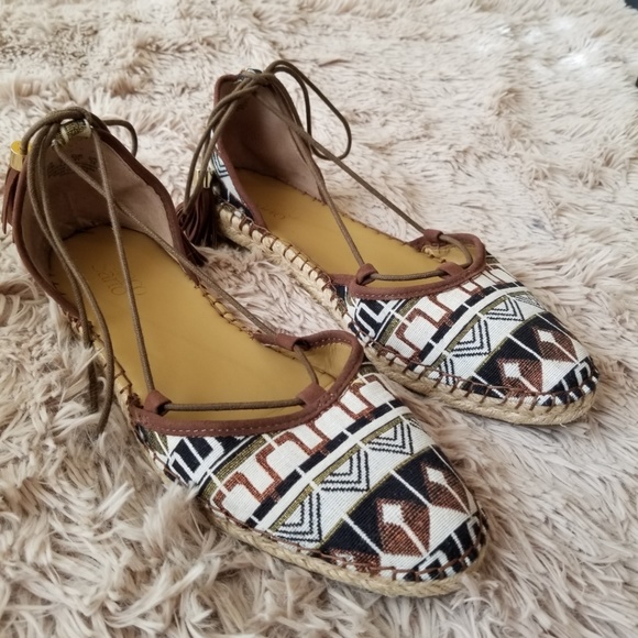 Franco Sarto Dream Tribal Weave Espadrilles Flats - Picture 1 of 4